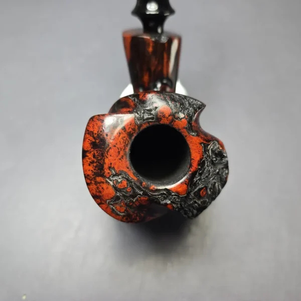 Nording Moss Partially Rusticated Freehand Estate Briar Pipe, Unsmoked - Image 6