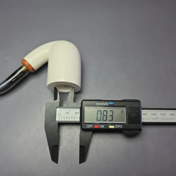 MBSD Meerschaum Deluxe Stacked Bent Billiard Block Meerschaum Pipe, Briars-Mortise - Image 9