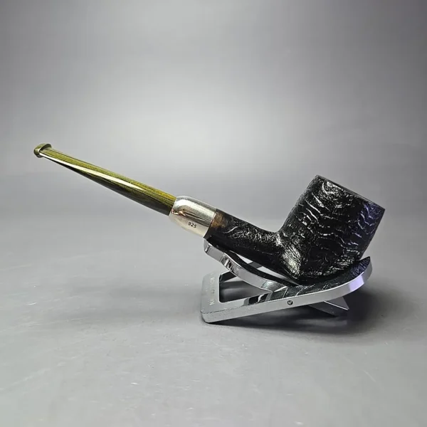 MBSD Briars Timeless Traditions 1 (K) Sandblasted Billiard w/ Silver Handmade Briar Pipe, New - Image 4