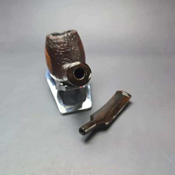 Don Warren Partially Sandblasted Bent Estate Briar Pipe, American Estates - Image 11
