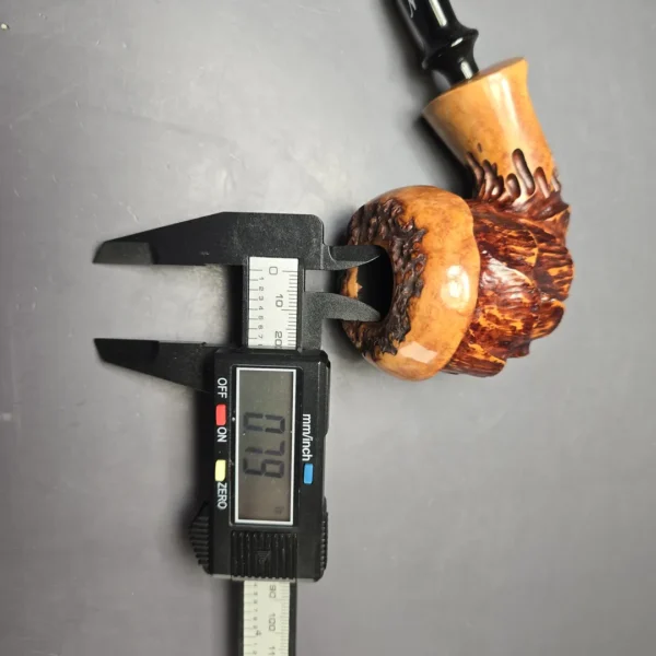 Nording Spruce Cone Partially Rusticated Freehand Estate Briar Pipe, Unsmoked - Image 11