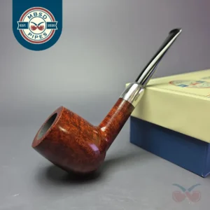 MBSD Briars Timeless Traditions 1 Smooth Billiard w/ Silver Handmade Briar Pipe, New