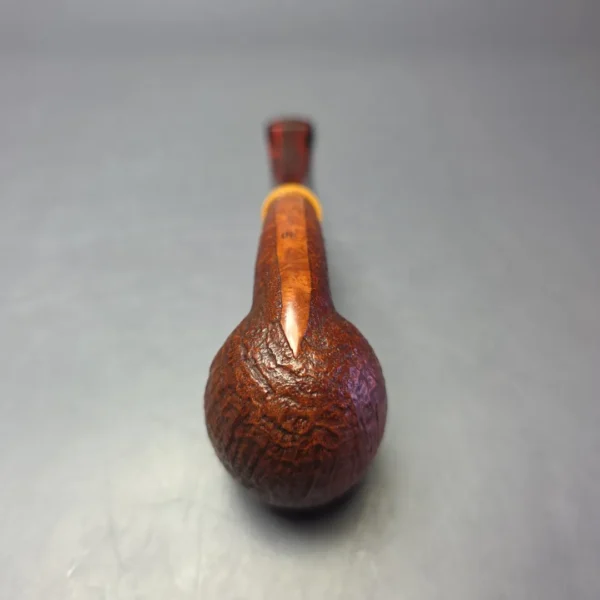 Le Nuvole Partially Sandblasted Bent Billiard w/ Boxwood Estate Briar Pipe, Italian Estates - Image 7