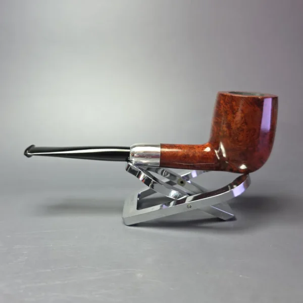 MBSD Briars Timeless Traditions 1 Smooth Billiard w/ Silver Handmade Briar Pipe, New - Image 5