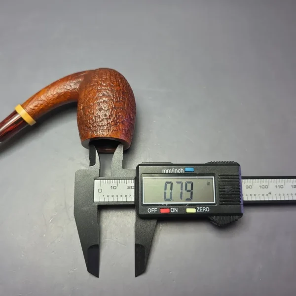 Le Nuvole Partially Sandblasted Bent Billiard w/ Boxwood Estate Briar Pipe, Italian Estates - Image 10