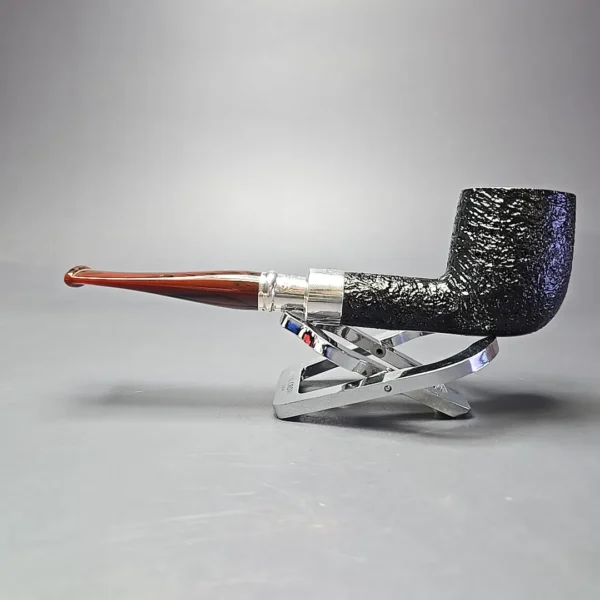 Peterson Newgrange Spigot 106 Partially Sandblasted Pot Estate Briar Pipe, Irish Estates - Image 4
