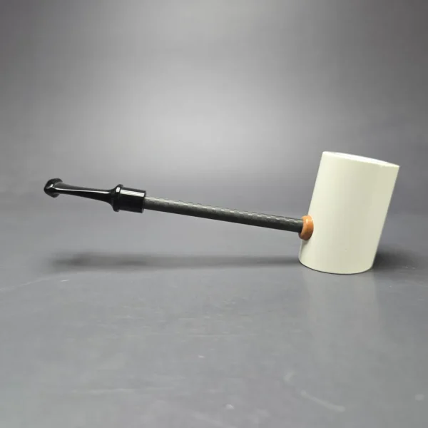 MBSD Meerschaum Deluxe Smooth Poker Block Meerschaum Pipe, New - Image 4