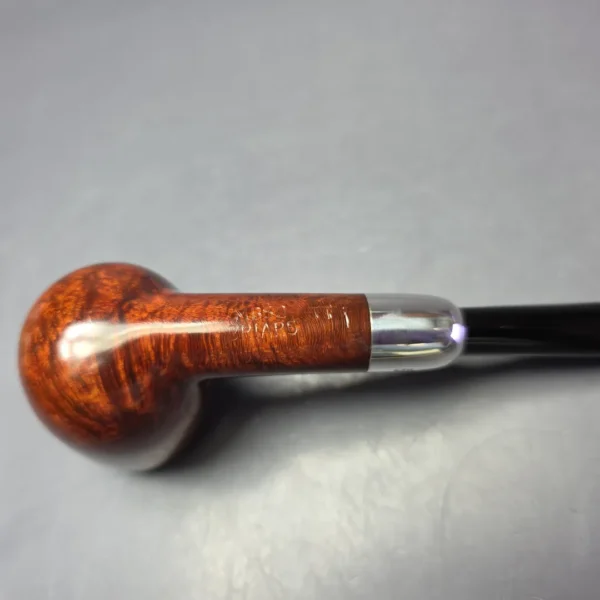 MBSD Briars Timeless Traditions 1 Smooth Billiard w/ Silver Handmade Briar Pipe, New - Image 8