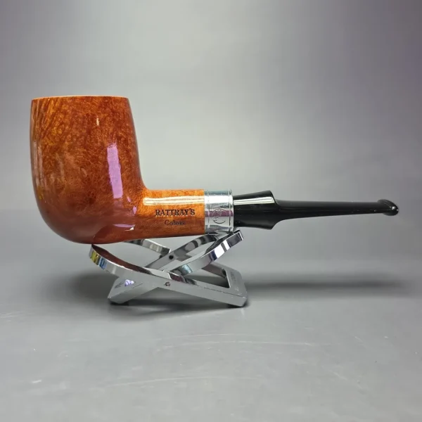 Rattray's Coloss Light Smooth Billiard w/ Chrome Estate Briar Pipe, Unsmoked, 9mm - Image 3