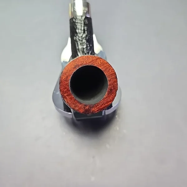 Peterson Newgrange Spigot 106 Partially Sandblasted Pot Estate Briar Pipe, Irish Estates - Image 7