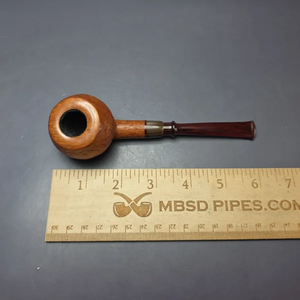 Brentegani Partially Sandblasted Apple w/ Horn Handmade Briar Pipe, New - Image 10