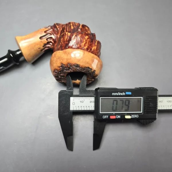 Nording Spruce Cone Partially Rusticated Freehand Estate Briar Pipe, Unsmoked - Image 12