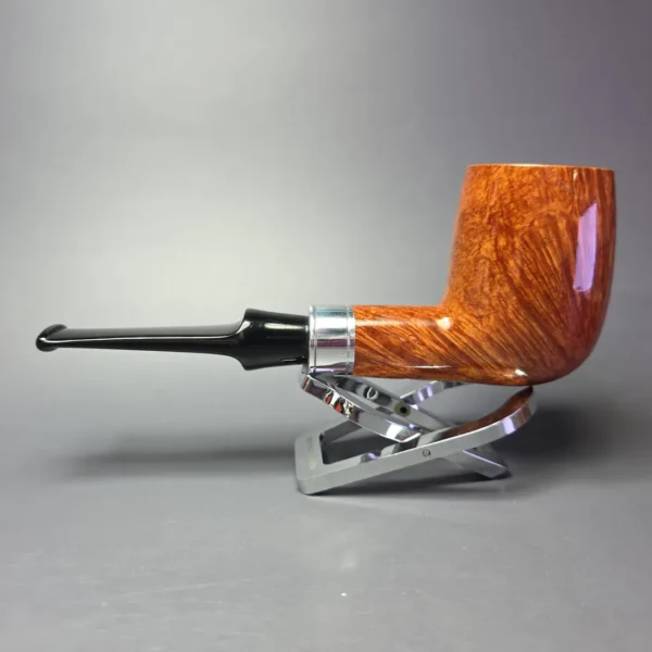Rattray's Coloss Light Smooth Billiard w/ Chrome Estate Briar Pipe, Unsmoked, 9mm - Image 5