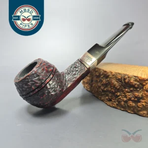 Peterson 2004 Donegal Rocky 150 Silver Mounted Rusticated Bulldog Estate Briar Pipe, Irish Estates