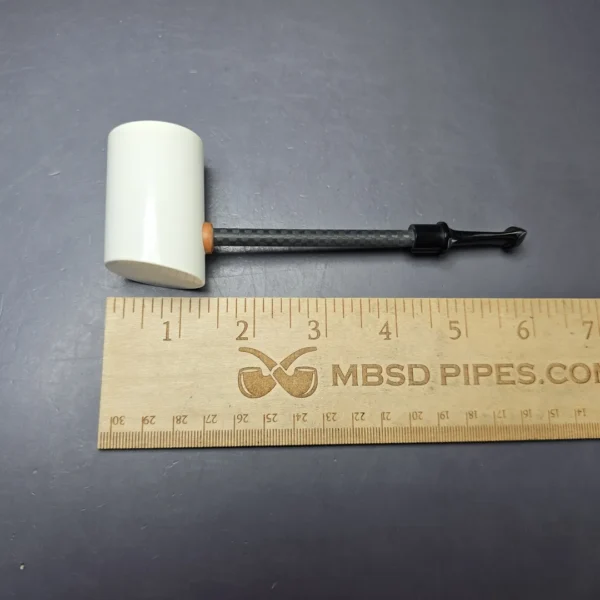 MBSD Meerschaum Deluxe Smooth Poker Block Meerschaum Pipe, New - Image 8