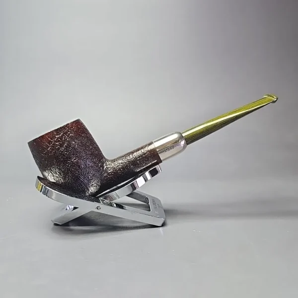 MBSD Briars Timeless Traditions 1 Sandblasted Billiard w/ Silver Handmade Briar Pipe, New - Image 3