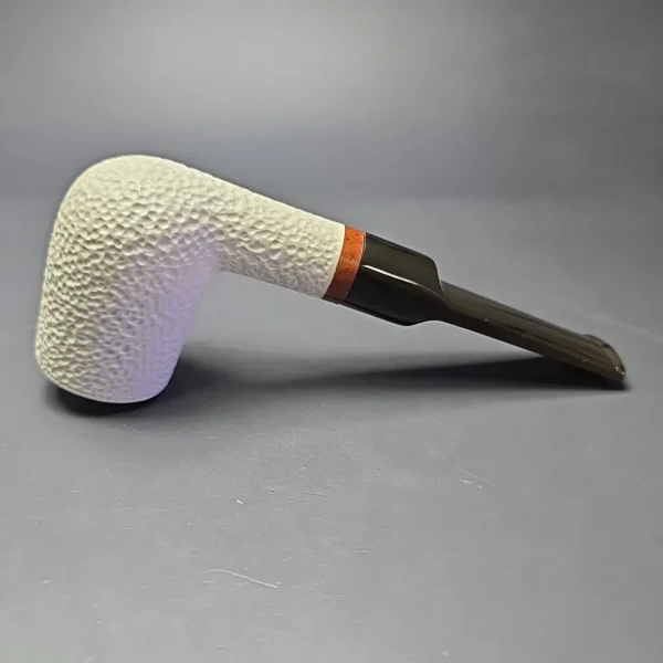 MBSD Meerschaum Deluxe Rusticated Billiard Block Meerschaum Pipe, Briar-Mortise,  New - Image 10