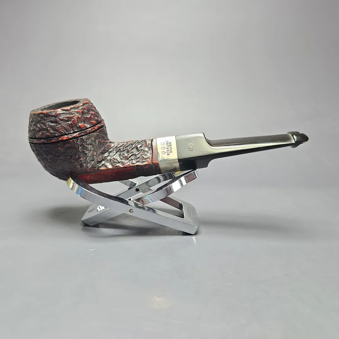 Peterson 2004 Donegal Rocky 150 Silver Mounted Rusticated Bulldog Estate Briar Pipe, Irish Estates - Image 2