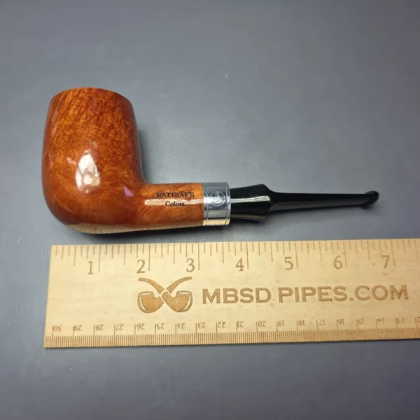 Rattray's Coloss Light Smooth Billiard w/ Chrome Estate Briar Pipe, Unsmoked, 9mm - Image 10