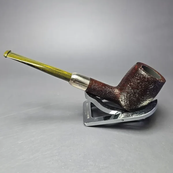 MBSD Briars Timeless Traditions 1 Sandblasted Billiard w/ Silver Handmade Briar Pipe, New - Image 7