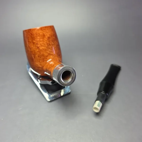 Rattray's Coloss Light Smooth Billiard w/ Chrome Estate Briar Pipe, Unsmoked, 9mm - Image 12