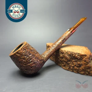 Mark Tinsky Partially Rusticated Lumberman Estate Briar Pipe, American Estates