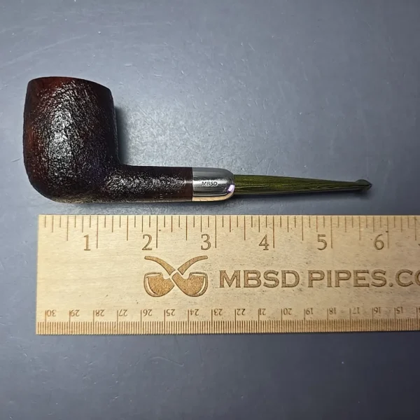 MBSD Briars Timeless Traditions 1 Sandblasted Billiard w/ Silver Handmade Briar Pipe, New - Image 11