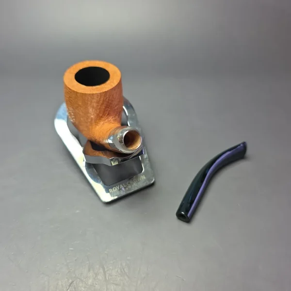 MBSD Briars Timeless Traditions 2 Sandblasted Bent Billiard w/ Silver Handmade Briar Pipe, New - Image 12