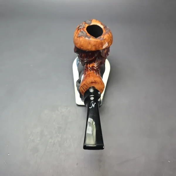 Nording Spruce Cone Partially Rusticated Freehand Estate Briar Pipe, Unsmoked - Image 5