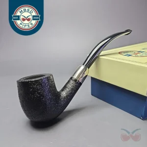 MBSD Briars Timeless Traditions 2 Sandblasted Bent Billiard with Silver (New)