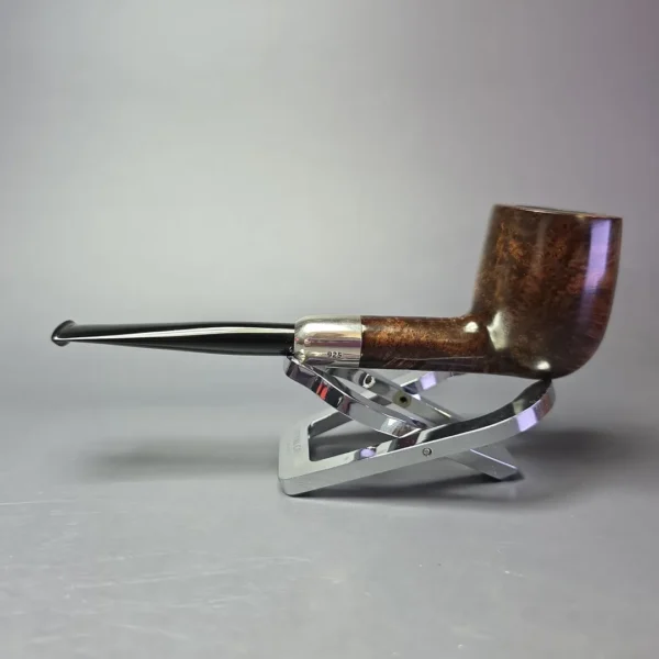MBSD Briars Timeless Traditions 1 Smooth Billiard w/ Silver Handmade Briar Pipe, New - Image 5