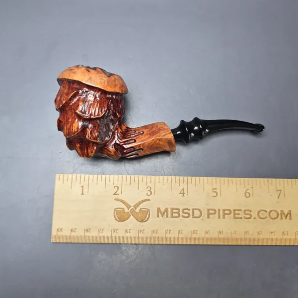 Nording Spruce Cone Partially Rusticated Freehand Estate Briar Pipe, Unsmoked - Image 10