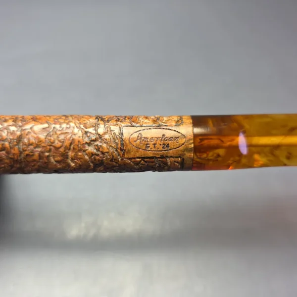 Mark Tinsky Partially Rusticated Lumberman Estate Briar Pipe, American Estates - Image 9
