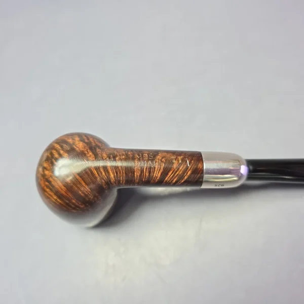 MBSD Briars Timeless Traditions 1 Smooth Billiard w/ Silver Handmade Briar Pipe, New - Image 8