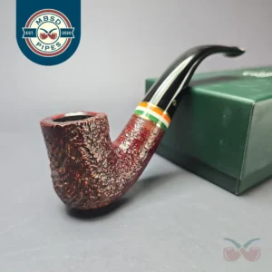 Peterson 2026 St Patrick's Day 338 Sandblasted Bent Billiard Briar Pipe, New