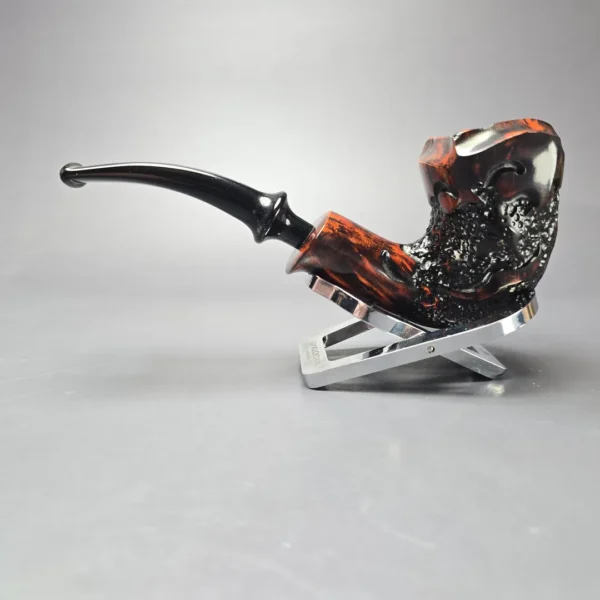 Nording Moss Partially Rusticated Freehand Estate Briar Pipe, Unsmoked - Image 4