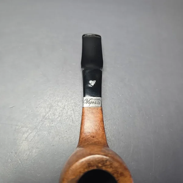 Viprati 2 Clover Smooth Acorn Sitter w/ Silver Estate Briar Pipe, Italian Estates - Image 7