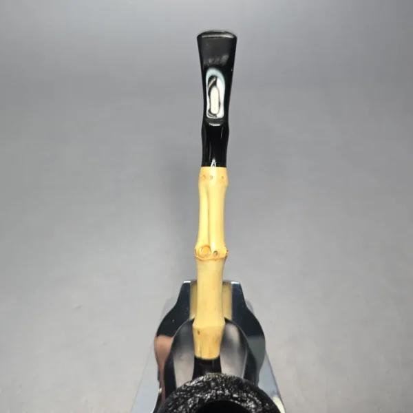MBSD Briars Modern Masters 1 Sandblasted Peewit w/ Bamboo Handmade Briar Pipe, New - Image 8