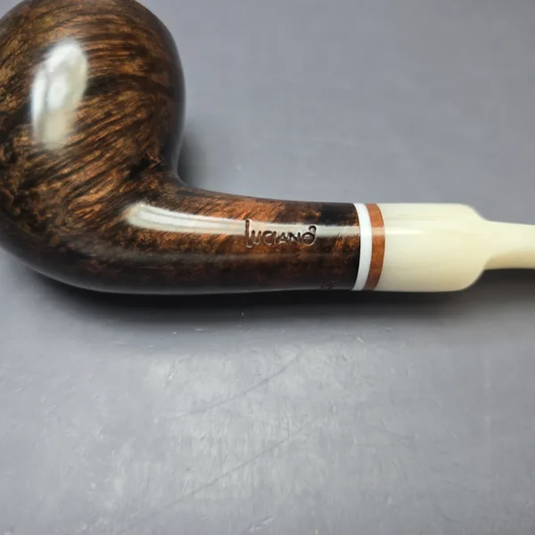 Luciano 2012 Hand Finished 297 D Smooth Egg Estate Briar Pipe, Unsmoked - Image 8