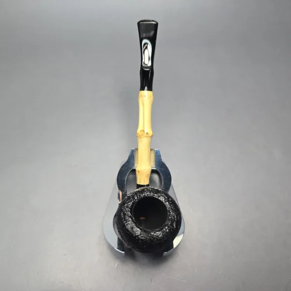 MBSD Briars Modern Masters 1 Sandblasted Peewit w/ Bamboo Handmade Briar Pipe, New - Image 9
