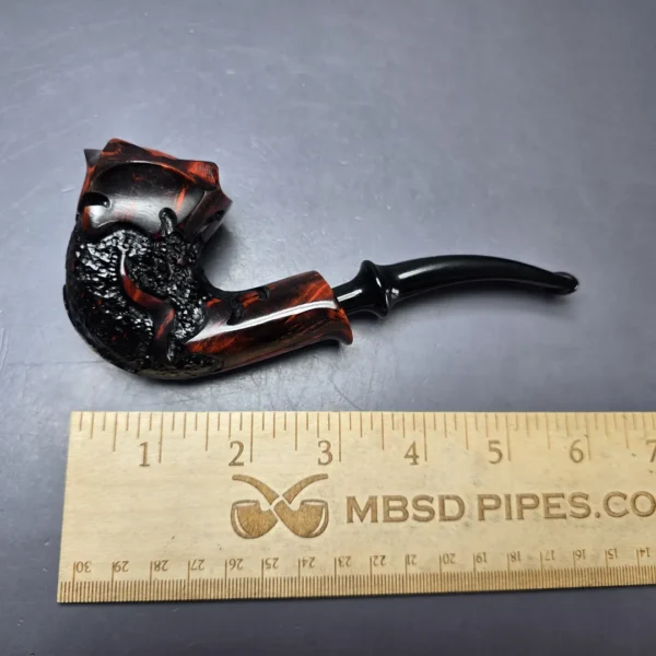 Nording Moss Partially Rusticated Freehand Estate Briar Pipe, Unsmoked - Image 9