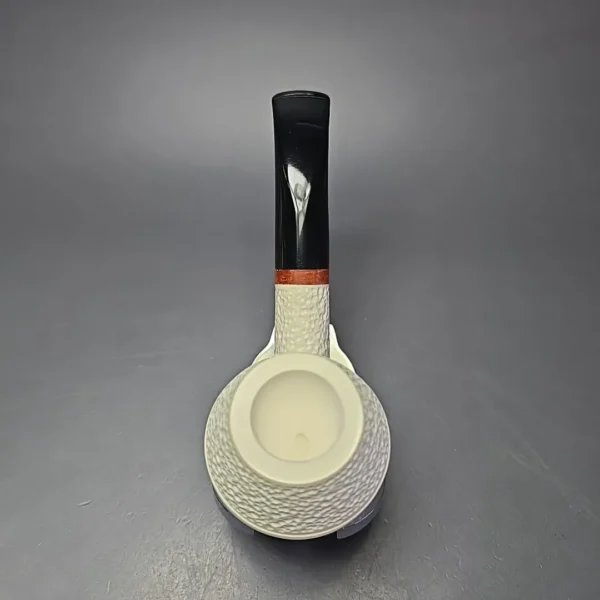 MBSD Meerschaum Deluxe Rusticated Rhodesian Block Meerschaum Pipe, Briars-Mortise, New - Image 3