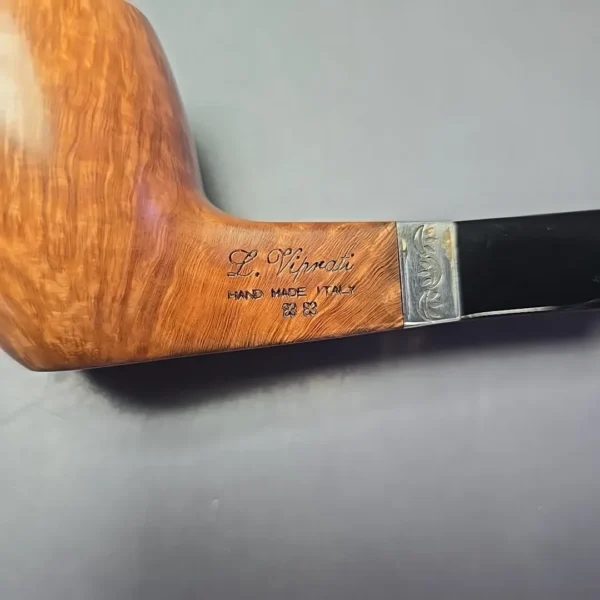 Viprati 2 Clover Smooth Acorn Sitter w/ Silver Estate Briar Pipe, Italian Estates - Image 10