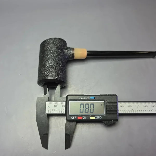 MBSD Briars "Re-Don" Sandblasted Poker w/ Horn, Briar Pipe, New - Image 8