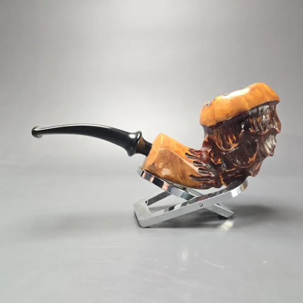 Nording Spruce Cone Partially Rusticated Freehand Estate Briar Pipe, Unsmoked - Image 4