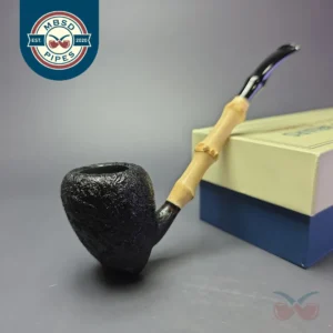 MBSD Briars Modern Masters 1 Sandblasted Peewit w/ Bamboo Handmade Briar Pipe, New