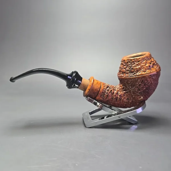 Ser Jacopo Delecta Maxima R2 Rusticated Rhodesian Estate Briar Pipe, Italian Estates - Image 4