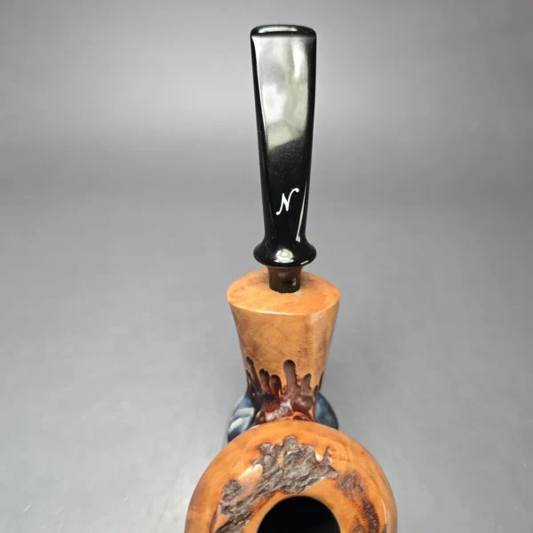 Nording Spruce Cone Partially Rusticated Freehand Estate Briar Pipe, Unsmoked - Image 7