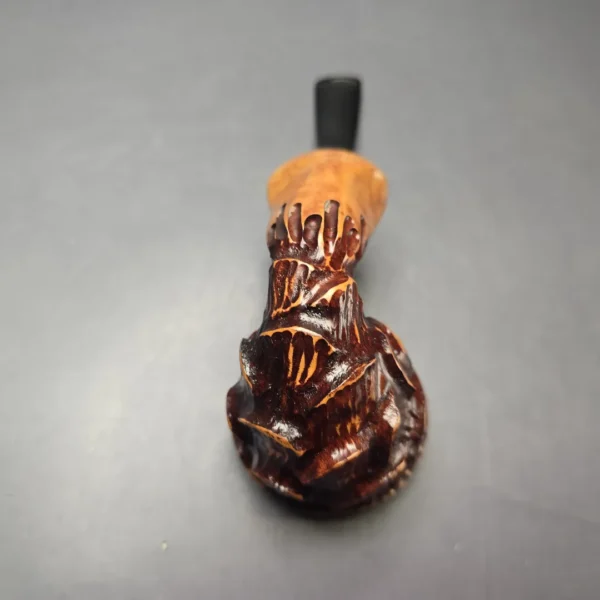 Nording Spruce Cone Partially Rusticated Freehand Estate Briar Pipe, Unsmoked - Image 8