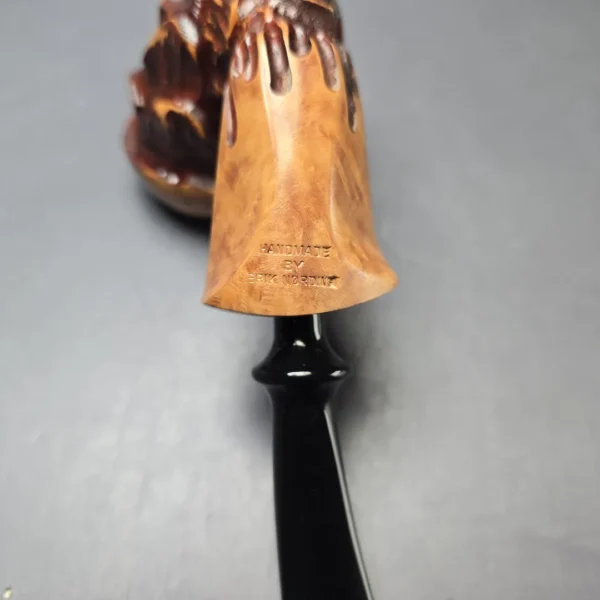Nording Spruce Cone Partially Rusticated Freehand Estate Briar Pipe, Unsmoked - Image 9
